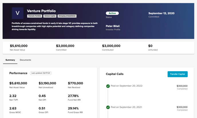 Performance Reporting - Venture